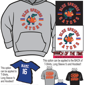 Blue Springs Gators Hanes #170 Hooded Sweatshirt