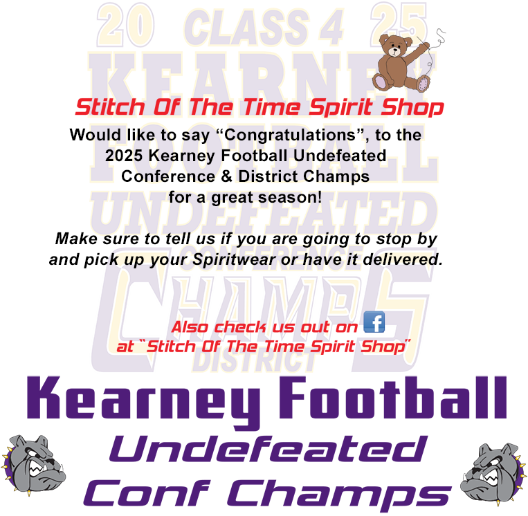 Kearney Football 2025 Conf Champs Thank You