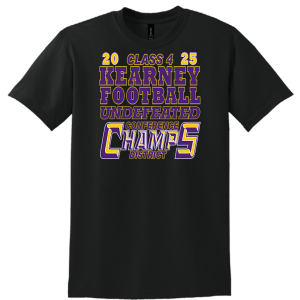 Kearney Football Bulldogs 2025 Undefeated Conf & District Champs T-Shirt