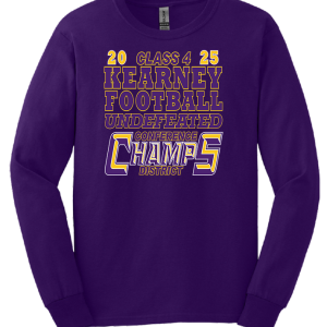 Kearney Football Bulldogs 2025 Undefeated Conf & District Champs Long Sleeve T-Shirt