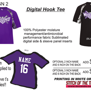 Wolverines Baseball Digital Hook Tee