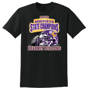 Kearney Football Bulldogs 2025 Undefeated State Champs T-Shirt