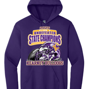 Kearney Football State Champs Purple Hooded Sweat Shirt